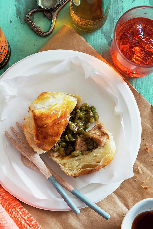 A Pastry Filled With Tuna And Capers Photograph by Veronika Studer