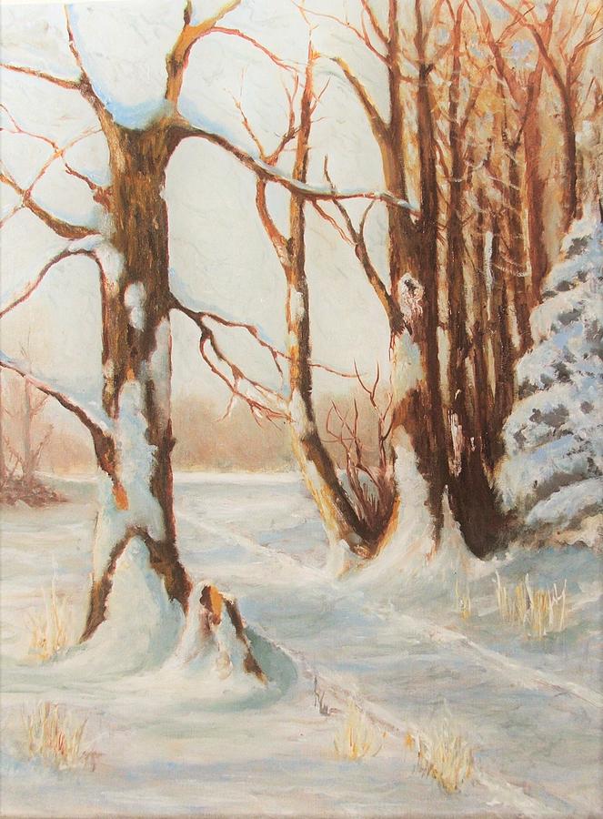 A Path in Winter Painting by Edward Duarde | Fine Art America