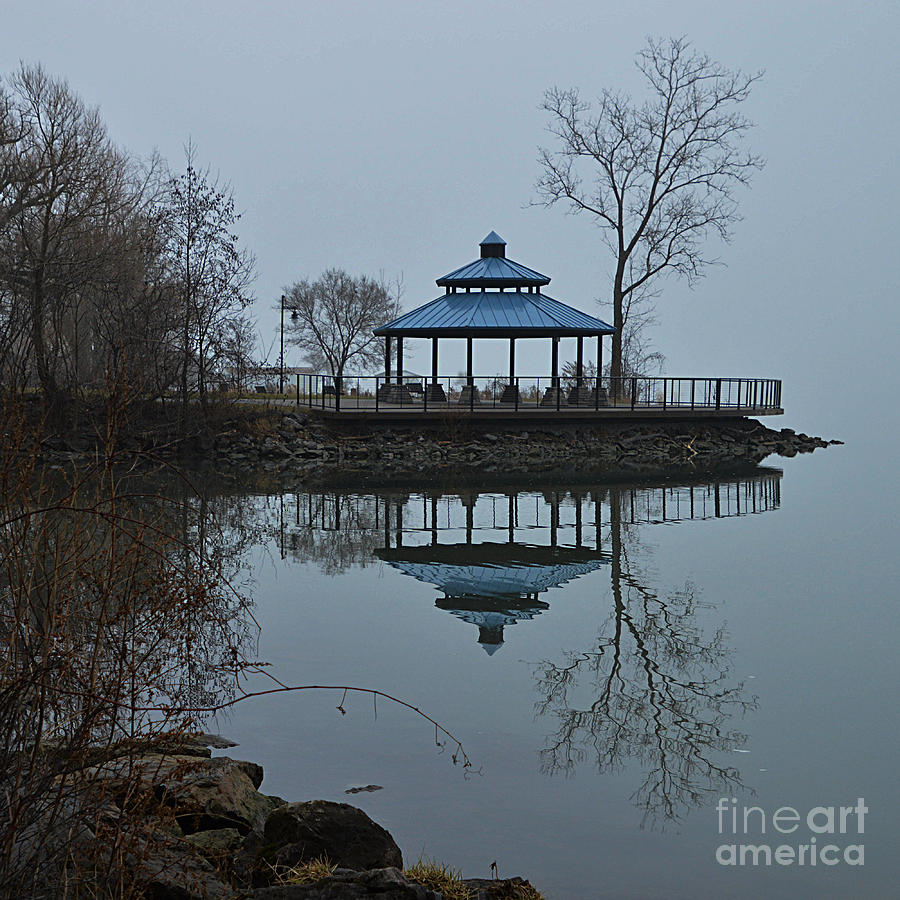 A Pavilion In The Fog Photograph by Sheila Lee