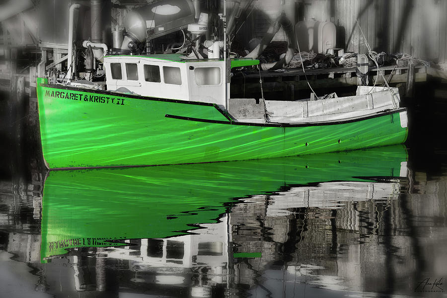 A Pea Green Boat Photograph by Alan Kepler