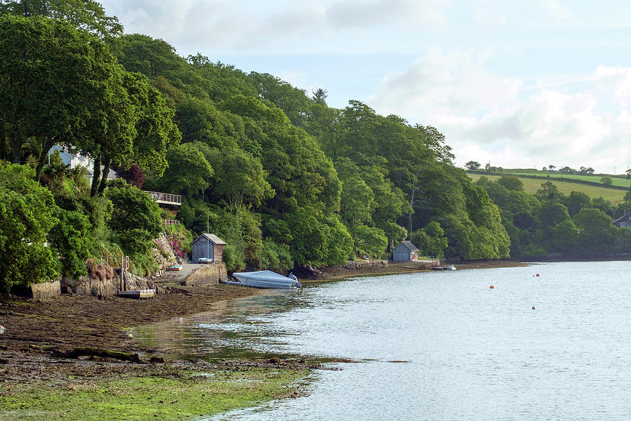 A peaceful summer morning on the Helford Estuary at old fashione Photograph by Seeables Visual Arts