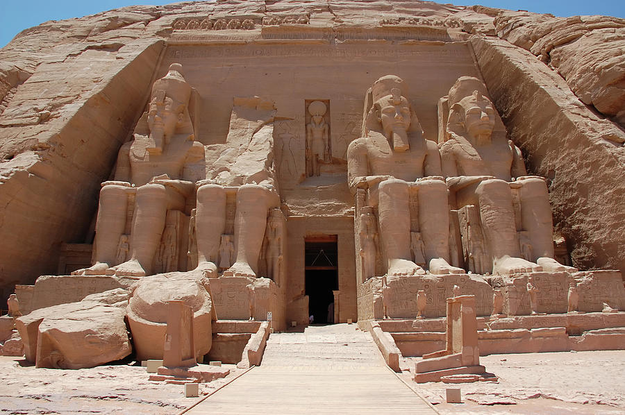 A Picture Of The Statues At Abu Simbel Photograph by Vinzo