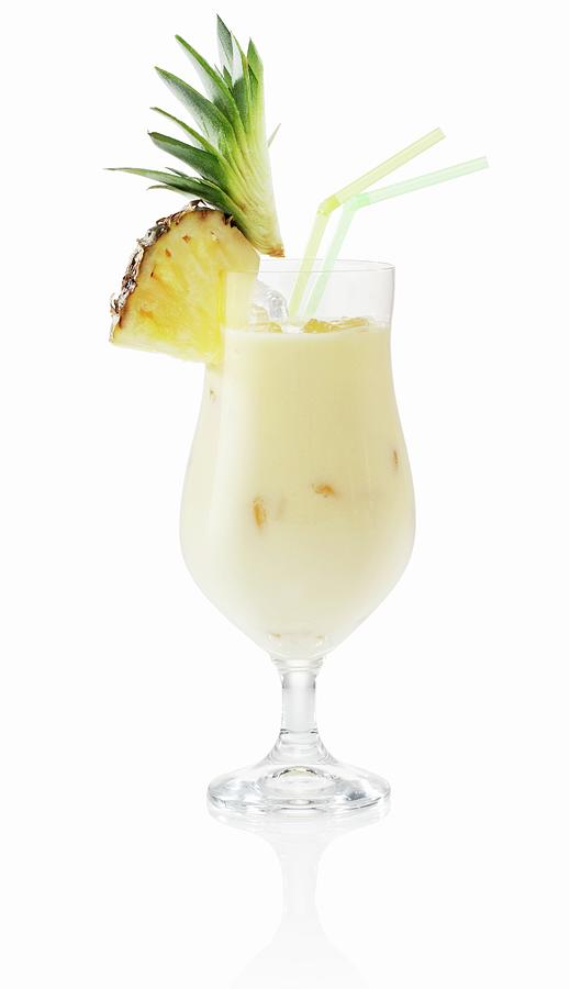 A Pina Colada Garnished With Fresh Pineapple Photograph By Kröger 