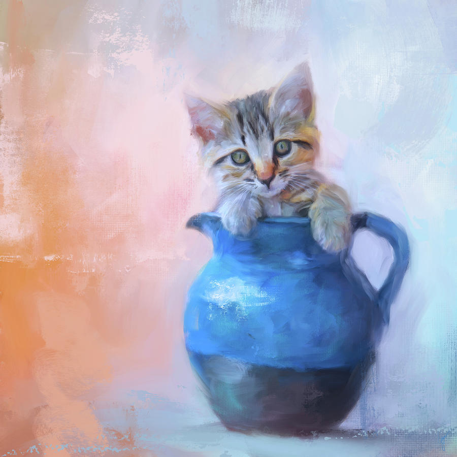 A Pitcher Full of Purrfection Painting by Jai Johnson