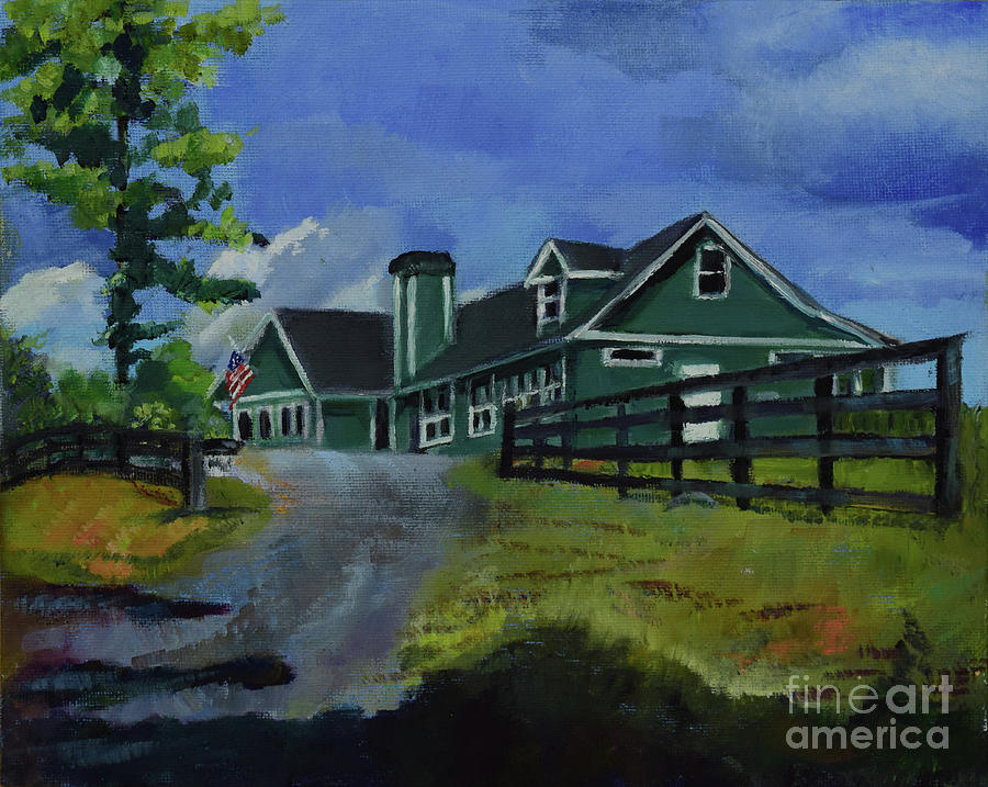 A Place for Dreams -Ott Farms and Vineyard Painting by Jan Dappen