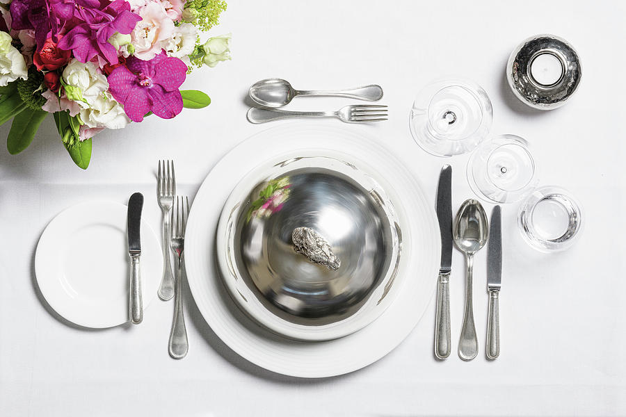 A Place Setting With A Cloche Photograph by Tre Torri