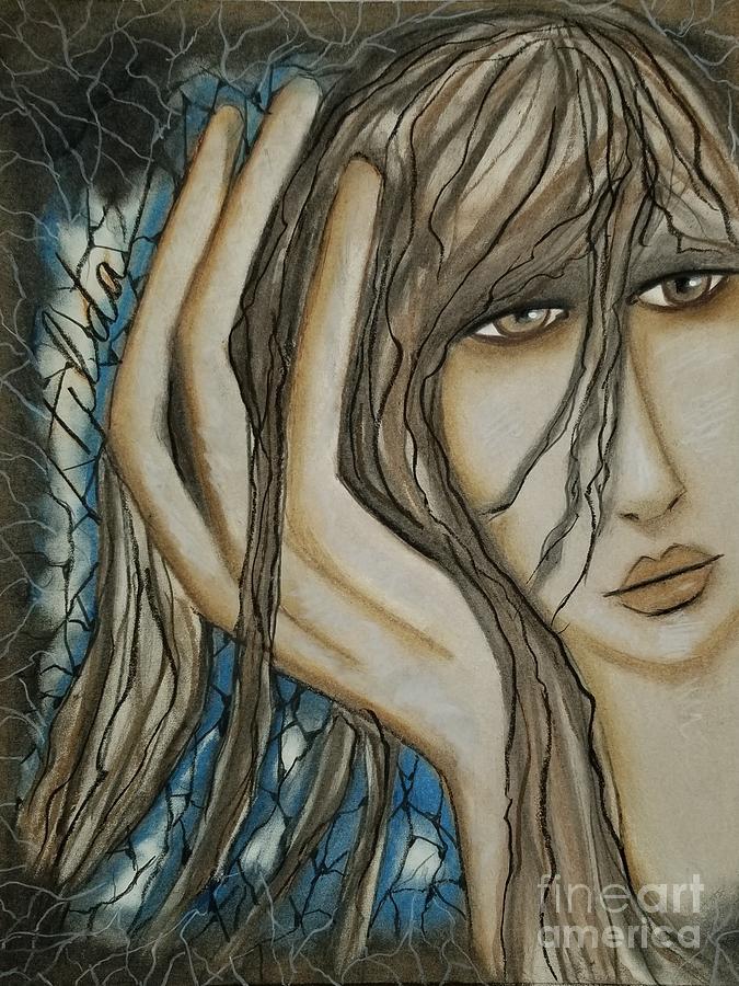 Woman Pastel - A Place To Go by Hilda Lechuga Woman Pastel - A Place To Go by Hilda Lechuga