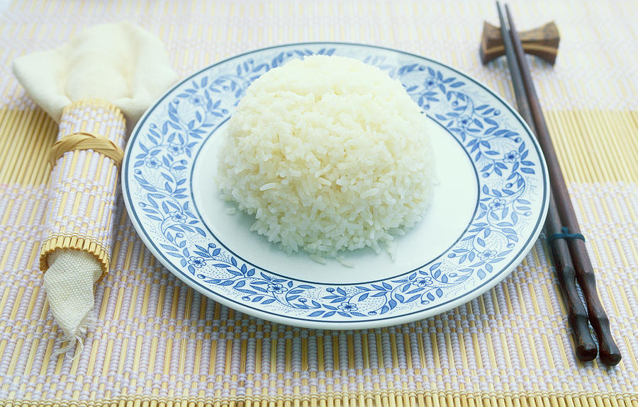 A Plate Of Steamed Rice Photograph by Otto Stadler