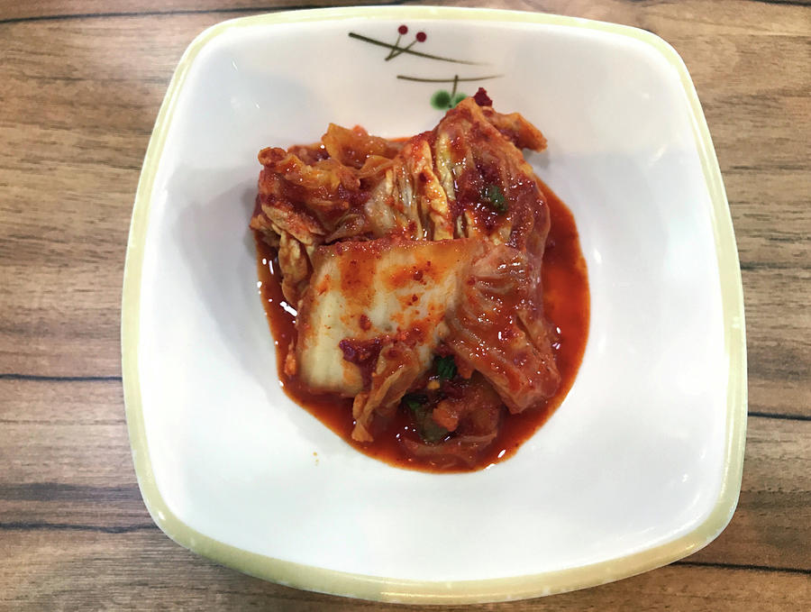 Cookery Photograph - A Plate with Traditional Korean Kimchi by Jorge Silva