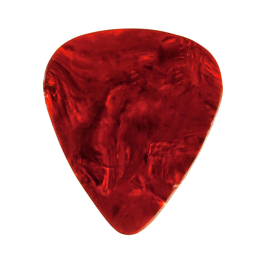 A Plectrum Guitar Pick With A Marbled Photograph by Makkayak