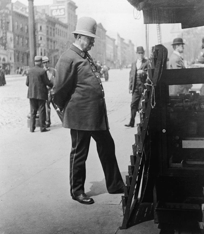 A Police Officer On The Street, San Photograph by Hulton Archive