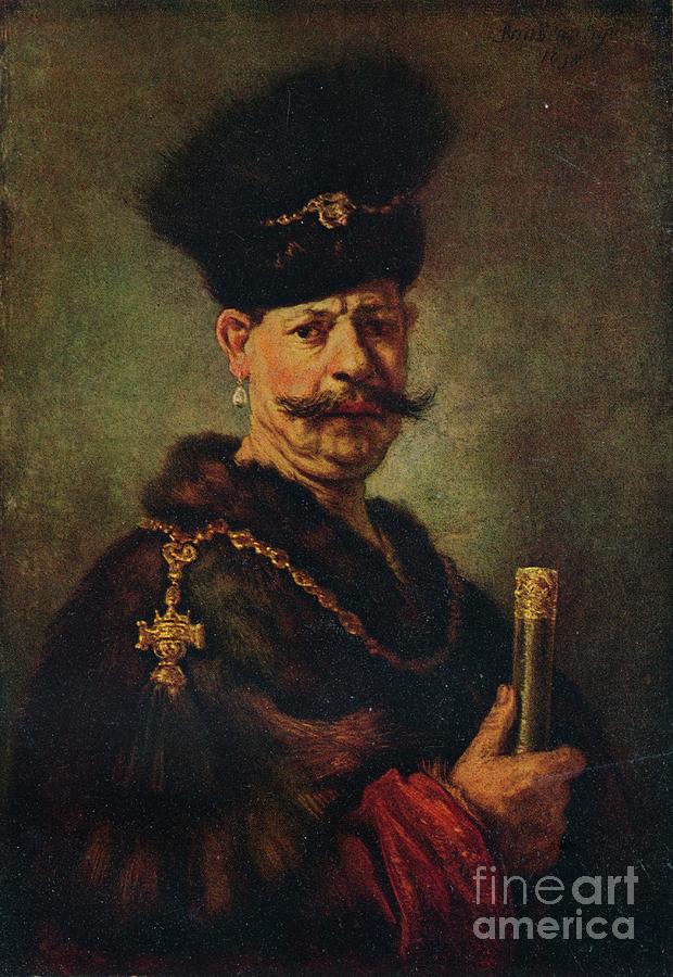 A Polish Nobleman, 1637. Artist Drawing by Print Collector