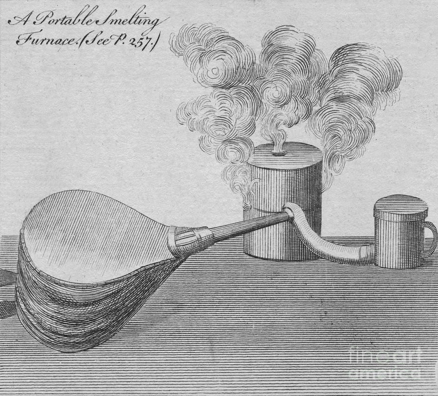 A Portable Smelting Furnace Drawing by Print Collector
