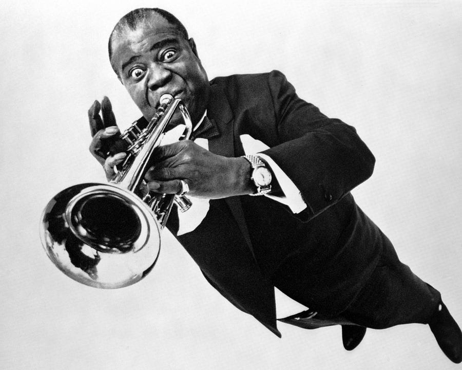Louis Armstrong Photograph - A Portrait Of Louis Armstrong by Globe Photos