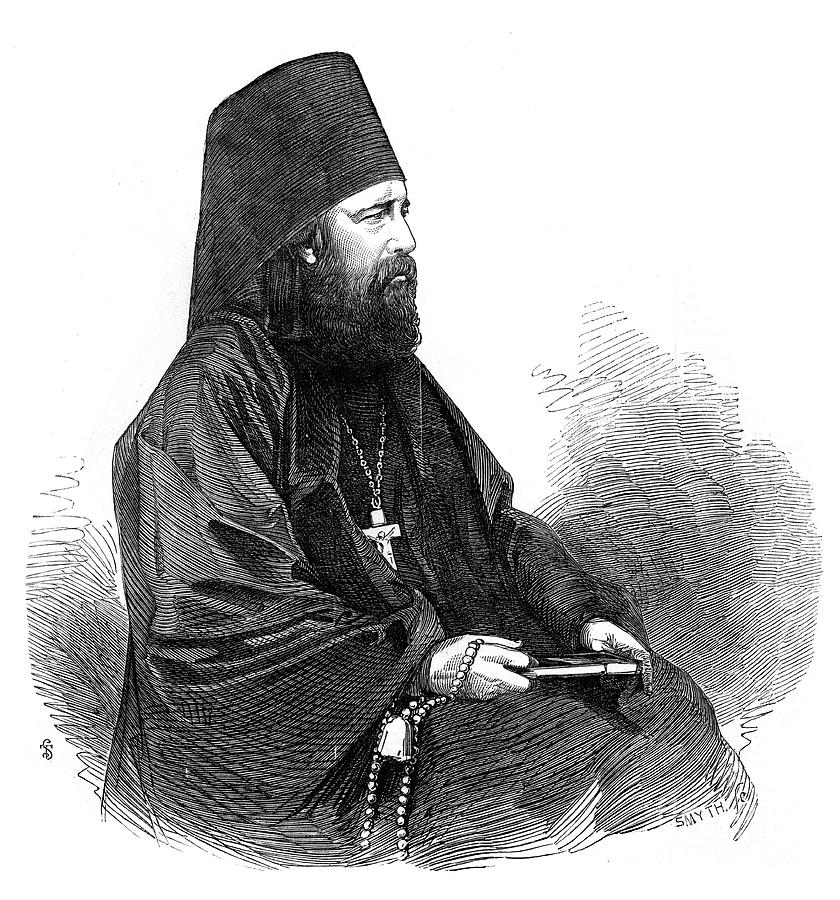 A Priest Of The Greek Orthodox Church Drawing by Print Collector
