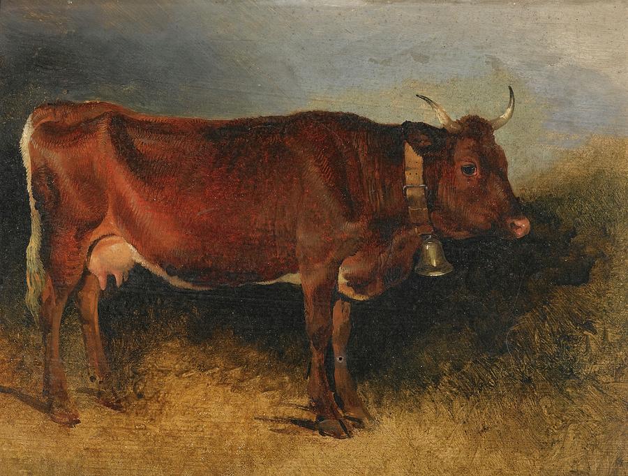 Cow Painting - A Prize Cow by Friedrich Gauermann