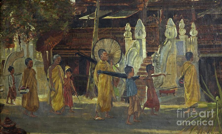 A Procession In Burma Painting by William Holt Yates Titcomb