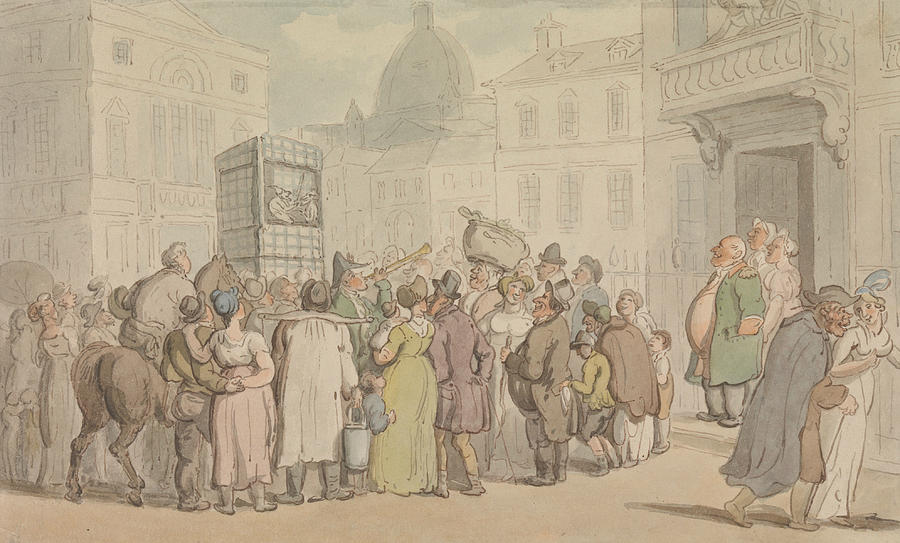 A Punch and Judy Show Drawing by Thomas Rowlandson