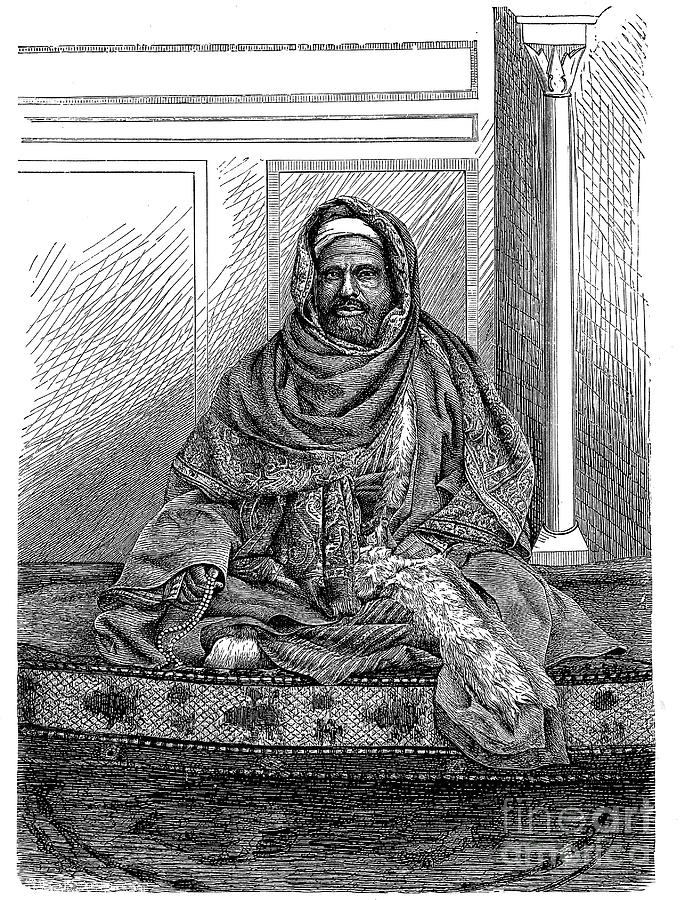 A Qadi, Islamic Judge, Khartoum, Sudan Drawing by Print Collector