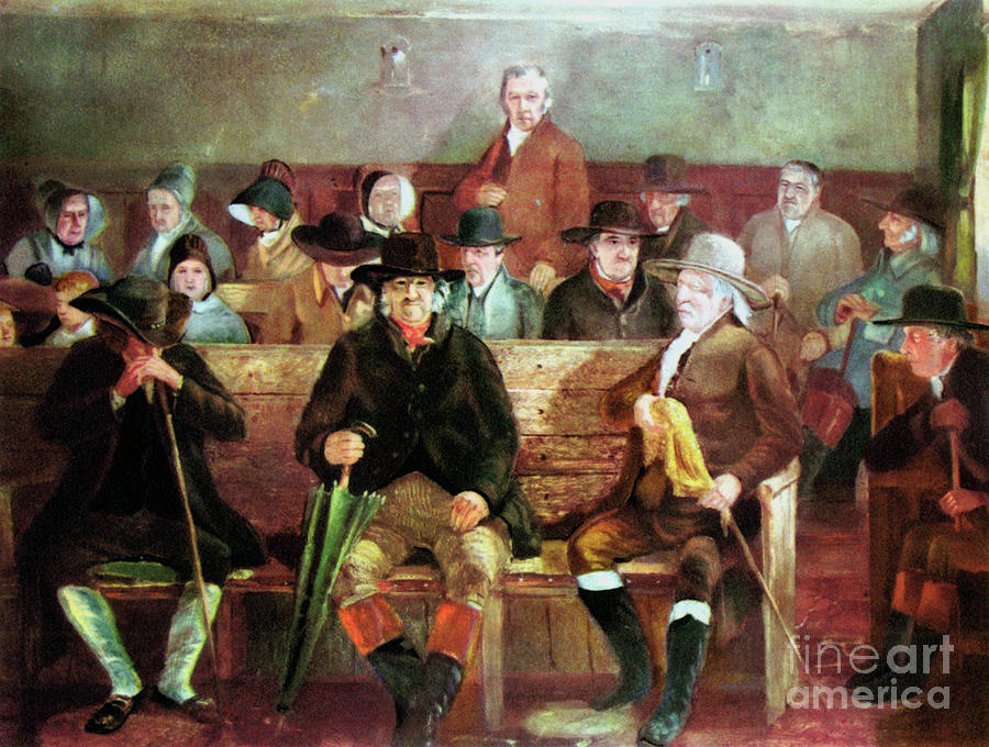 A Quaker Meeting, 1839 Drawing by Print Collector Fine Art America