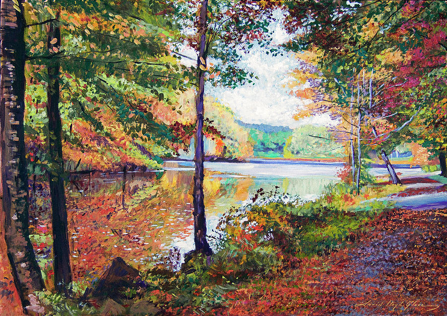 A Quiet Autumn Stroll Painting by David Lloyd Glover