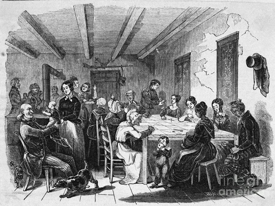 A Quilting Pary In The 19th Century Photograph by Bettmann Fine Art