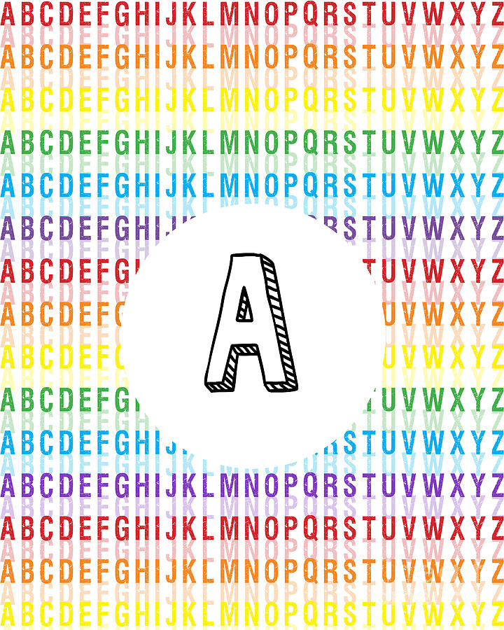 A Rainbow Alphabet Digital Art