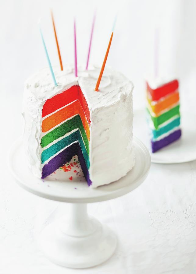 A Rainbow Cake Photograph by Great Stock!