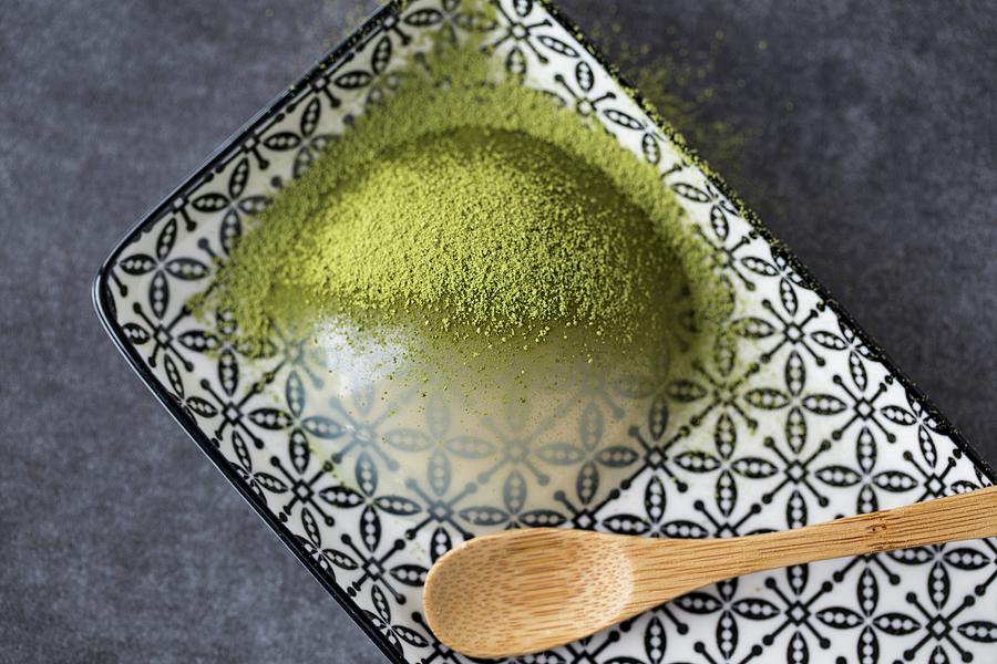 A Raindrop Cake With Matcha Tea Powder japan Photograph by Nicole Godt