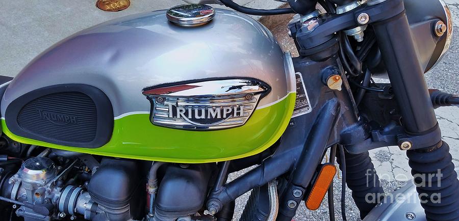 Transportation Photograph - A Rare Triumph Motorcycle by Poets Eye