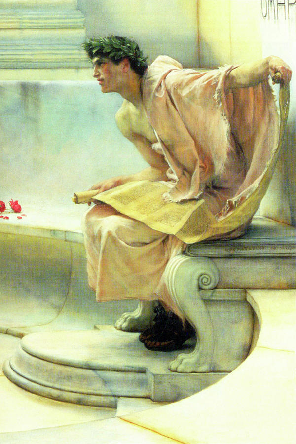 A Reading of Homer, detail [2] Painting by Alma-Tadema