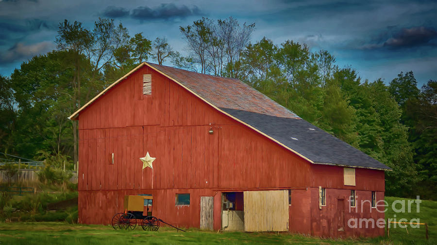 A Red Pennsylvania Amish Barn Photograph