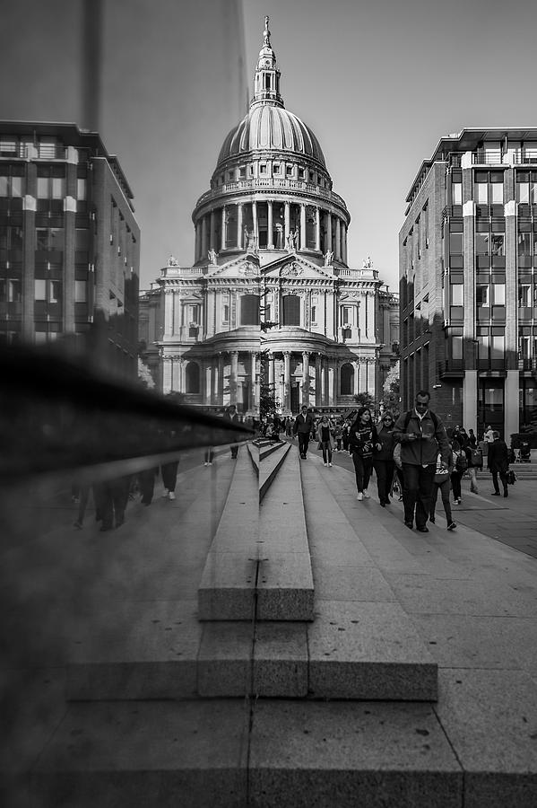 A Reflection Of Saint Pauls Cathedral In London, England. Photograph