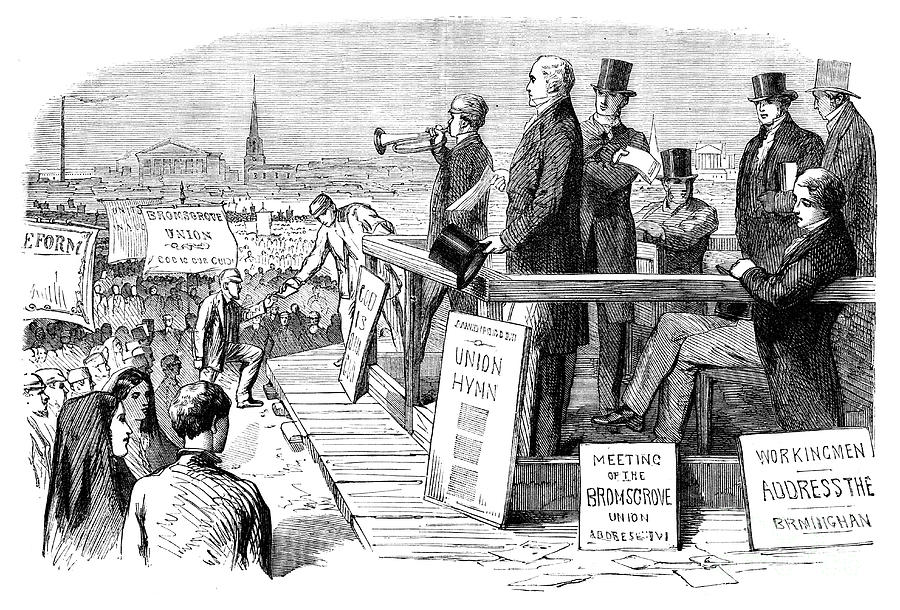 A Reform Act Demonstration, Birmingham Drawing by Print Collector