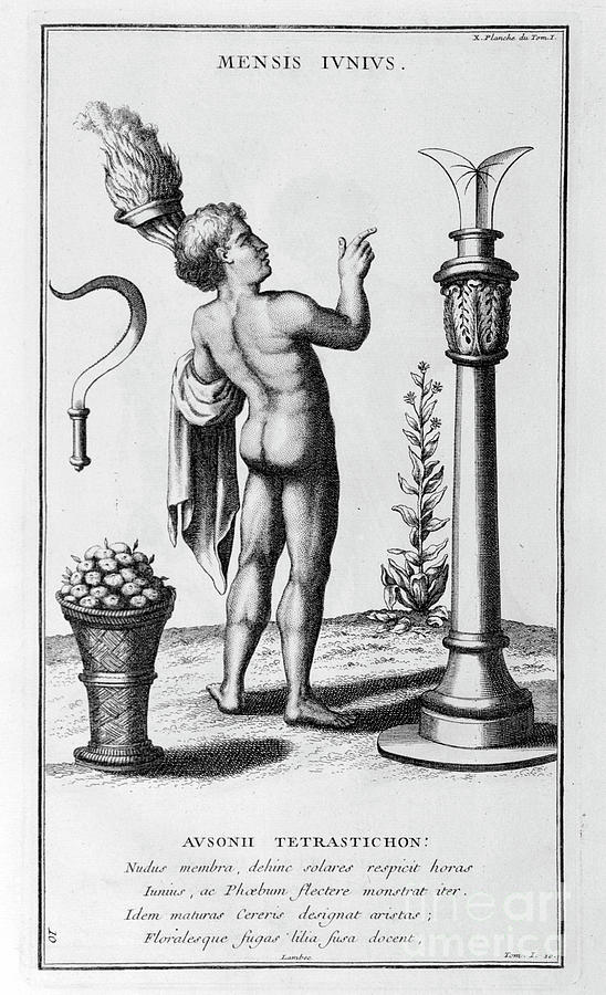 Summer Drawing - A Representation Of June, 1757. Artist by Print Collector