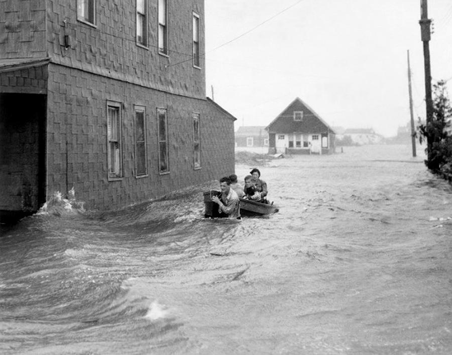 A Rescue Worker Brings Mrs. Ed Stephens Photograph by New York Daily News Archive
