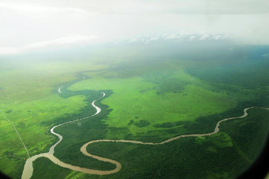A River As Seen From The Air In West Photograph by Zuraisham