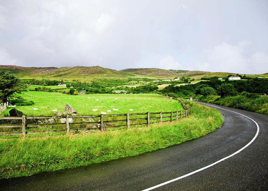 A Road Near Rathmullan, Donegal, Ireland Photograph by Jim Foley