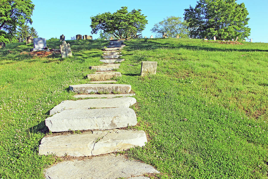 A Cemeterys Rocky Steps Photograph
