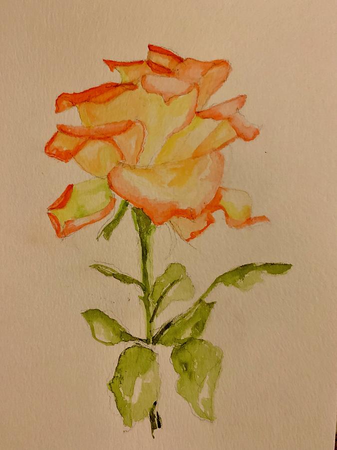 A Rose  Painting by Patricia Halstead