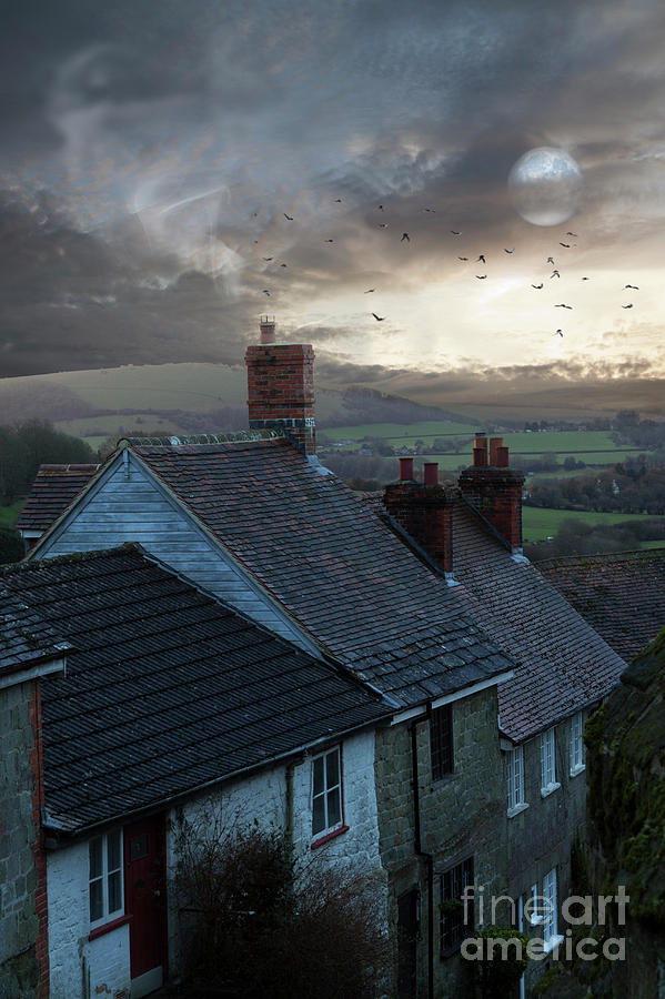 A Row Of Houses At Dusk, Shaftesbury  Photograph by Ethiriel Photography