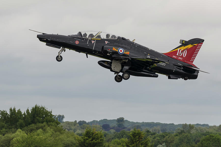 A Royal Air Force Hawk T2 Takes Off Photograph by Rob Edgcumbe