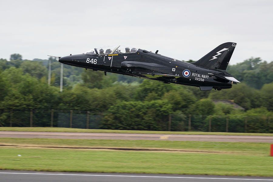 A Royal Navy Hawk T1 Takes Off Photograph by Rob Edgcumbe