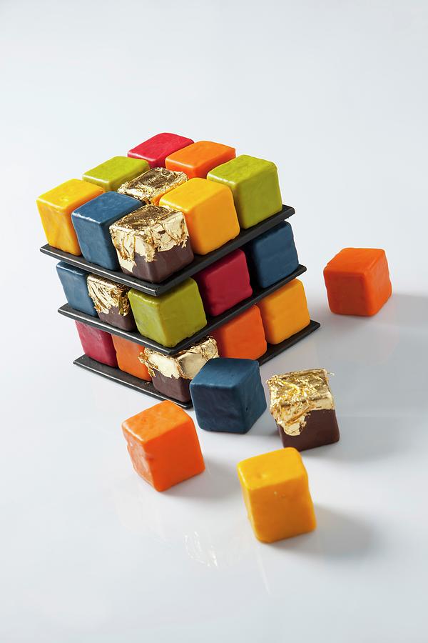 A Rubix Cube Cake Photograph by Christophe Madamour