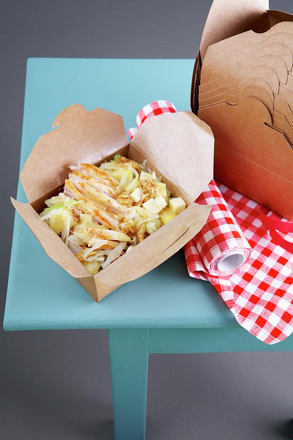 A Salad Of Chicken, Apple, Cabbage, Gruyre And Nuts Photograph by Atelier Mai 98