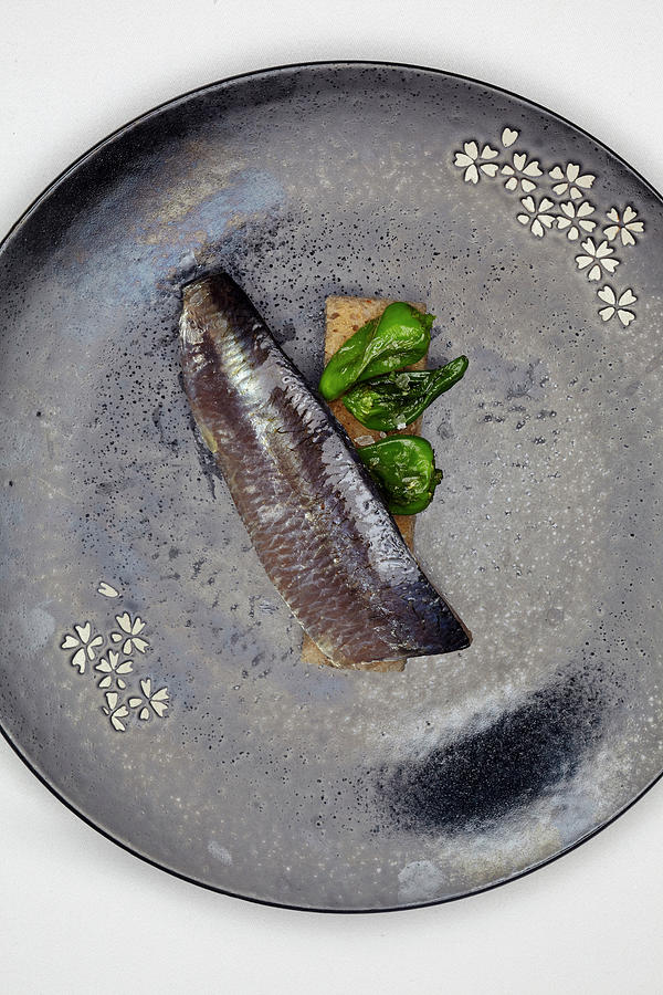 A Sardine With Pimientos De Padron galicia, Spain Photograph by Jalag / Gnter Beer