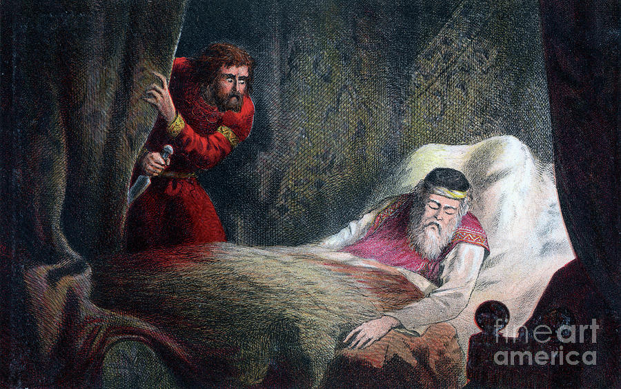 A Scene From Macbeth, C17th Century Drawing by Print Collector