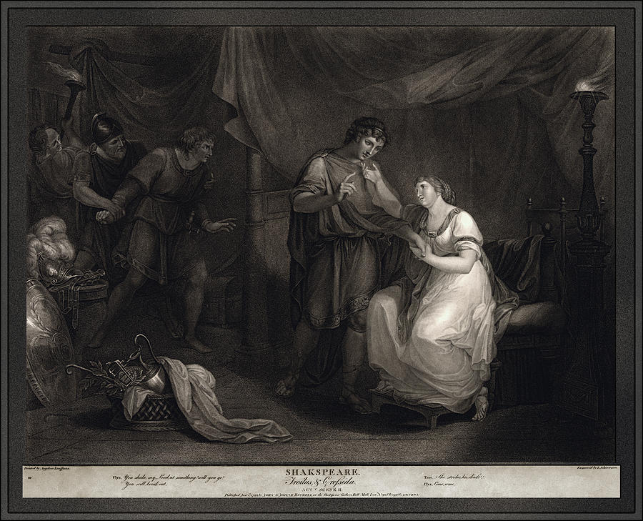 A Scene from Troilus and Cressid by Angelika Kauffmann and engraver Luigi Schiavonetti Painting by Rolando Burbon
