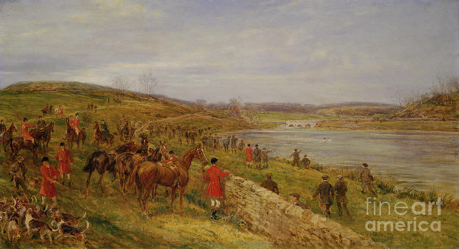 A Scene Which Occurred At The Lesser Crybrook Reservoir Oil Painting by Heywood Hardy