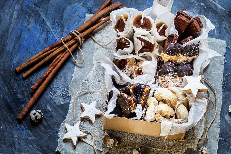 A Selection Of Christmas Biscuits Photograph by Susan Brooks-dammann